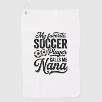 Fußball-Oma Vintage-Gravur Familie Spieler-Shirt_ Golfhandtuch