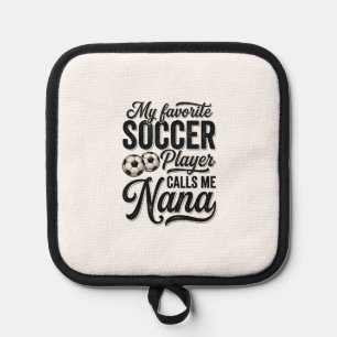 Fußball-Oma Vintage-Gravur Familie Spieler-Shirt_ Topflappen
