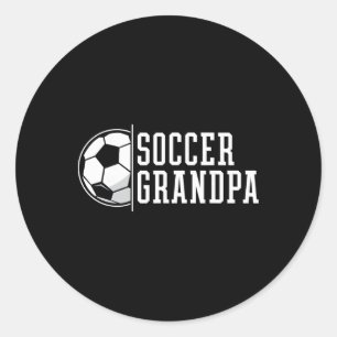 Fußball-Opa Großvater Runder Aufkleber