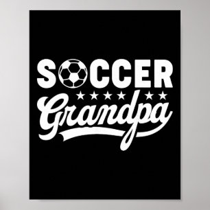 Fußball-Opa Lustiger Sport Papa Vintage Humor Poster