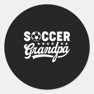 Fußball-Opa Lustiger Sport Papa Vintage Humor  Runder Aufkleber