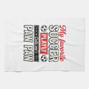 Fußball-Opa-Opa-vintage-Spieler-Opa-Shirt-Design Geschirrtuch