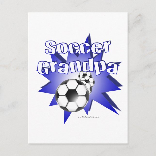 Fußball-Opa Postkarte (Vorderseite)