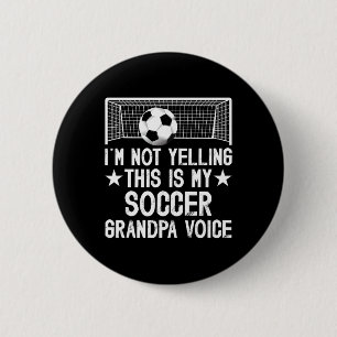 Fußball-Opa-Stimme Opa eines Fußballspielers Großv Button