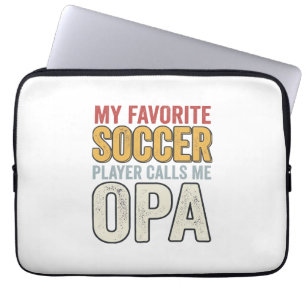 Fußball-Opa-Vintage-Typografie-Shirt-Design_1 Laptopschutzhülle