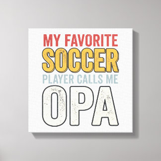 Fußball-Opa-Vintage-Typografie-Shirt-Design_1 Leinwanddruck