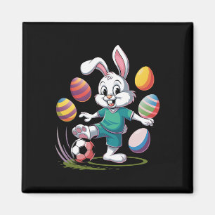 Fussball-Oster-Shirt Jungen Kinder Osterhase Fussb Magnet
