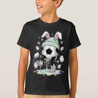 Fußball-Osterhase-Ei-Drip-Eiscreme-Kinder-Jungen G T-Shirt