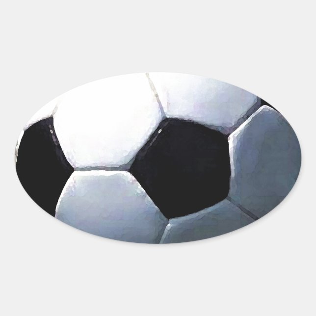 Fußball Ovaler Aufkleber (Vorderseite)