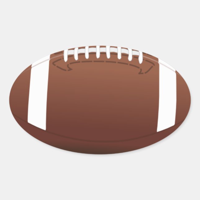 Fußball Ovaler Aufkleber (Vorderseite)