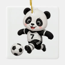 Fußball-Panda-Ornament