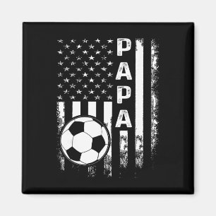 Fußball Papa Amerikanische Flagge Vintage Weihnach Magnet