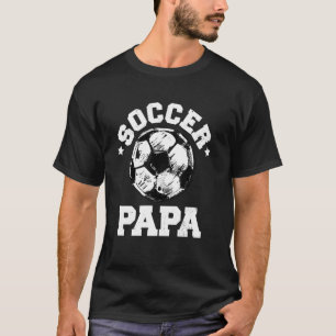 Fußball Papa Fußball Ball Distressed Lustiger Fußb T-Shirt