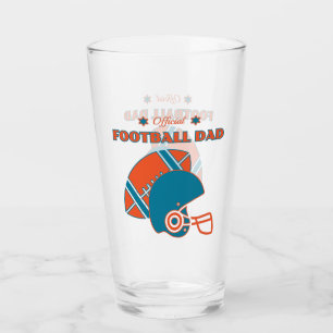 Fußball Papa Sportfans Vintag orange Glas