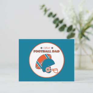 Fußball Papa Sportfans Vintag orange Postkarte