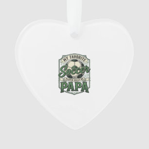 Fußball-Papa Vintage-Gravur-Shirt-Design_1 Ornament