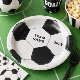 Fußball Papierplatte | Mannschaftsname Party Telle Pappteller