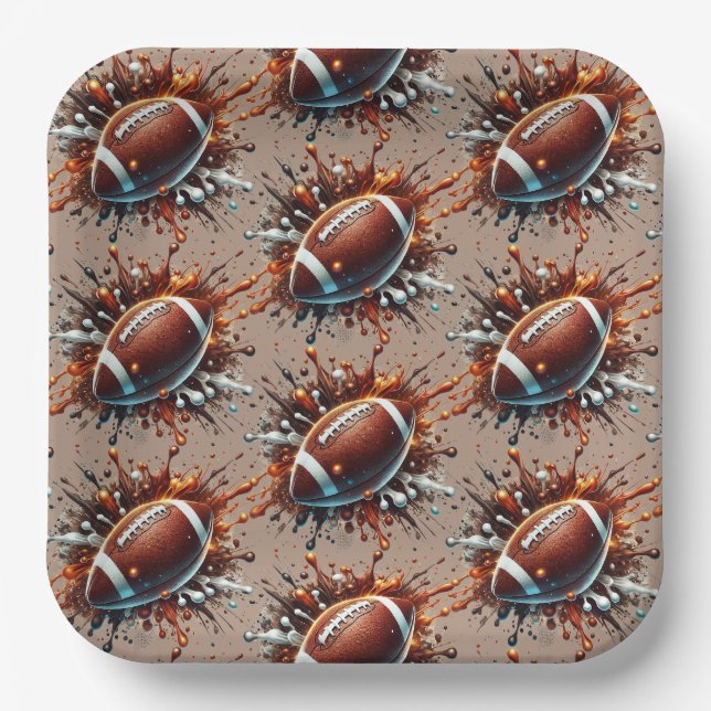 Fußball-Papierteller Pappteller (Vorderseite)