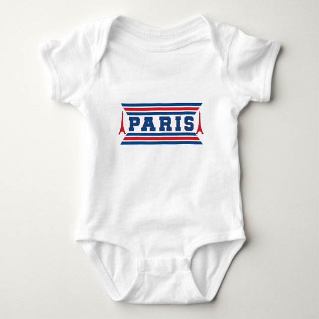Fußball Paris Baby Strampler (Vorderseite)