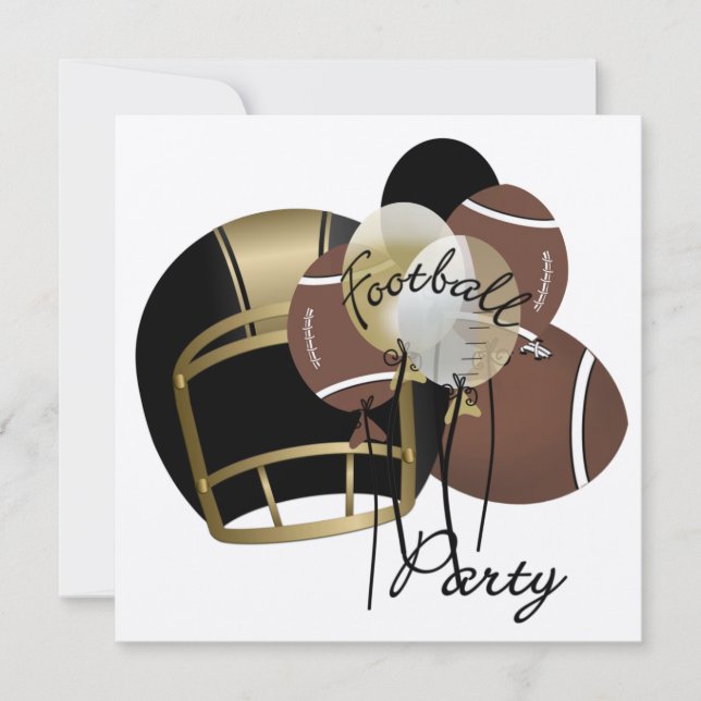 Fußball-Party Einladung (Vorderseite)