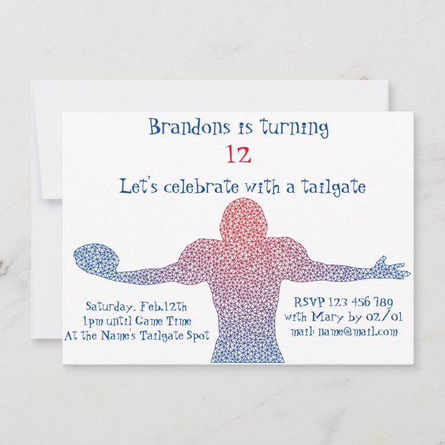 Fußball-Party Einladung (Vorderseite)