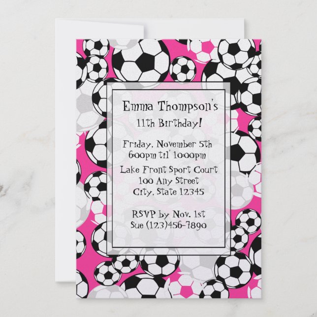 Fußball-Party Einladung (Vorderseite)