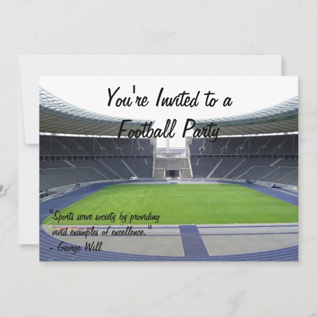 Fußball-Party Einladung (Vorderseite)