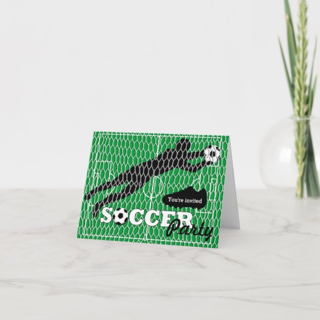 Fußball-Party Einladung (Vorderseite)