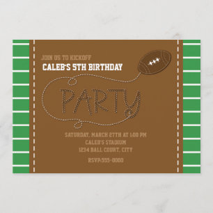 FUSSBALL PARTY Geburtstagskinder Typografie Einlad Einladung