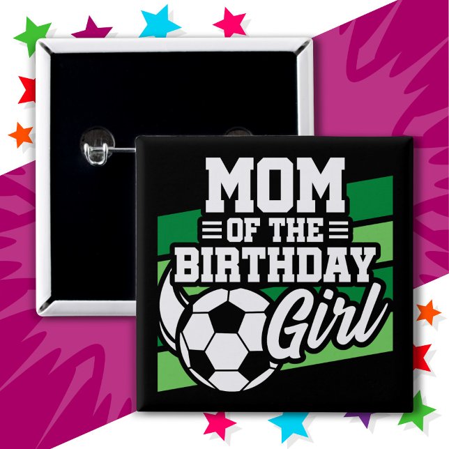 Fußball-Party Mama der Geburtstagskarte Button (Von Creator hochgeladen)
