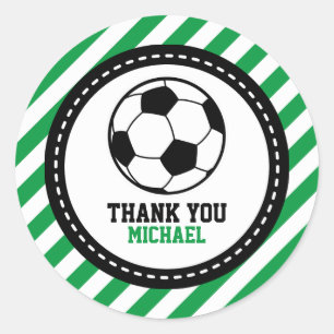 Fußball-Party Vielen Dank für die Tags Runder Aufkleber