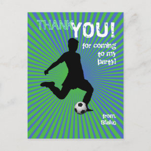 Fußball-Party Vielen Dank Postkarte