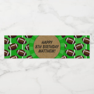 Fußball Party Wasser Flasche Etikett