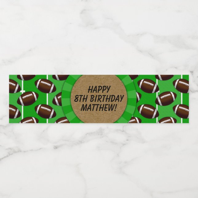 Fußball Party Wasser Flasche Etikett (Einzelnes Label)