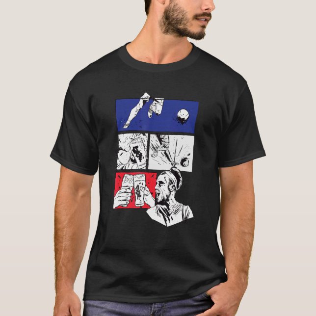 Fußball Passion Französische Flagge Europameisters T-Shirt (Vorderseite)