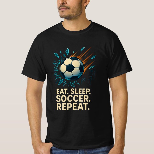 "Fußball-Passion-T - Shirt - Spiel, jeden Tag" (Vorderseite)