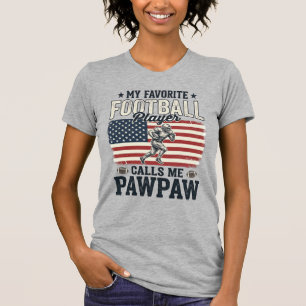 Fußball Pawpaw Vintage American Flag Shirt Design