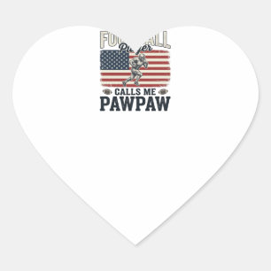 Fußball Pawpaw Vintage Amerikanisches Flagge Shirt Herz-Aufkleber