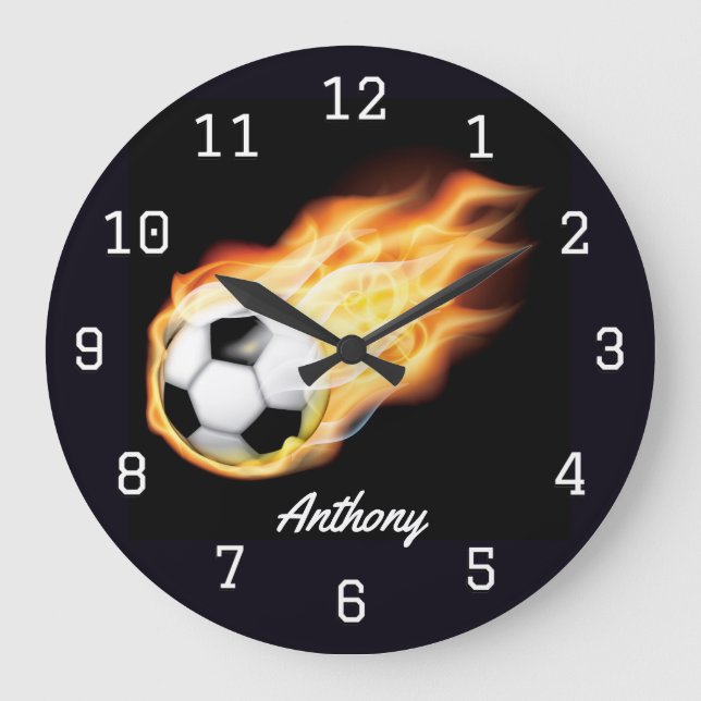 Fußball personalisiert große wanduhr (Vorderseite)