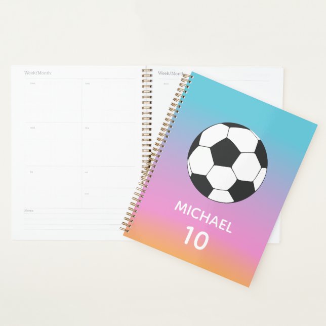 Fußball Personalisiert Name und Nummer Planer (Anzeige)