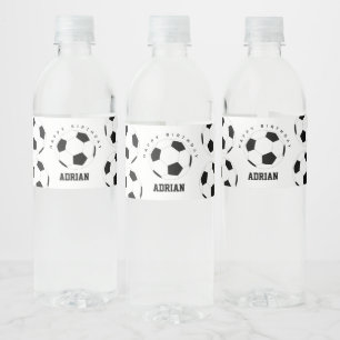 Fußball Personalisierter Name Geburtstag Wasserflaschenetikett