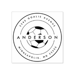 Fußball - Personalisierter Name Sport Gummistempel