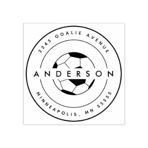 Fußball - Personalisierter Name Sport Gummistempel