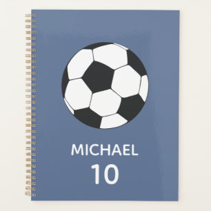 Fußball - Personalisierter Name und Zahlenplan Planer