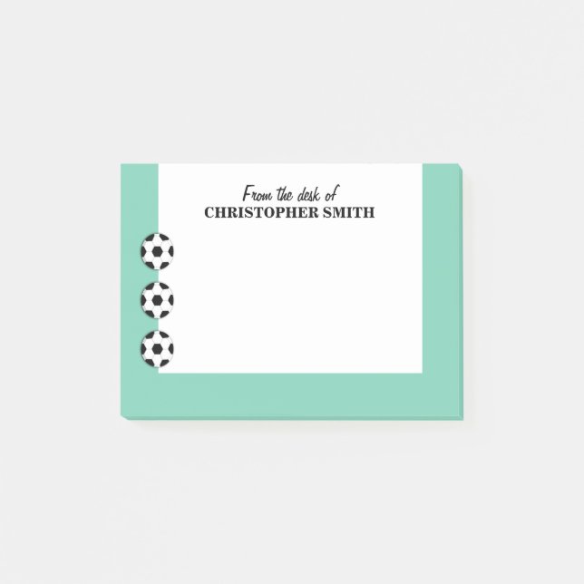 Fußball PERSONIFIZIERT Farbnamen Post-it Klebezettel (Vorderseite)