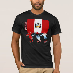 Fußball-Peru-Dunkelheits-T - Shirt