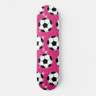 Fußball Pink Frost Glitzert Sportler Weiß Skateboard