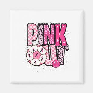 Fußball Pink Out Brustkrebs-Bewusstsein Kick For A Magnet