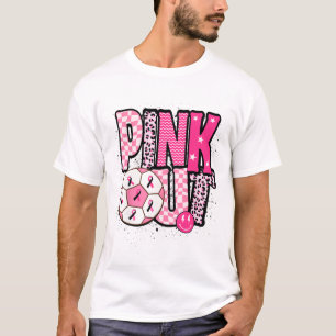 Fußball Pink Out Brustkrebsbewusstsein Kick For A T-Shirt