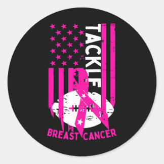 Fußball Pink Ribbon Brustkrebs bekämpfen Runder Aufkleber